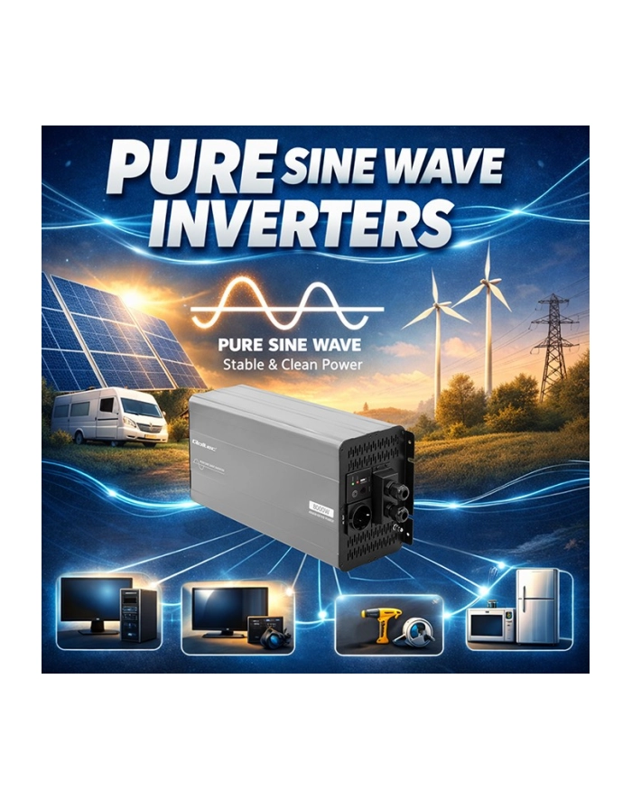 qoltec Przetwornica napięcia Pure Sine Wave | 12V na 230V | 4000/8000W główny