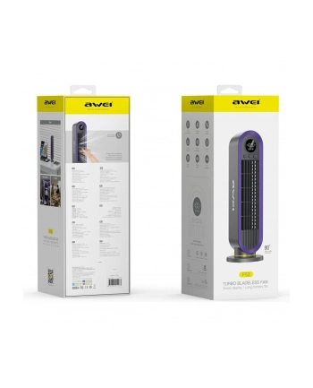 awei Wiatrak wentylator F52 kolumnowy 3600mAh szary