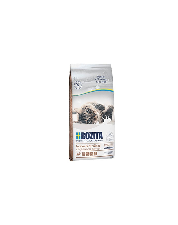 BOZITA Indoor 'amp; Sterilised Grain free Reindeer - sucha karma dla kotów wysterylizowanych - 2kg główny