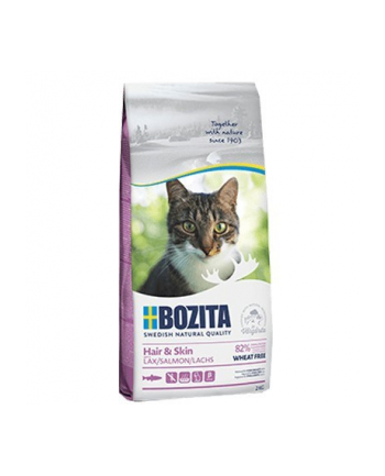 BOZITA Hair 'amp; Skin Wheat free Salmon - sucha karma dla kotów z problemami ze skórą i sierścią - 2kg