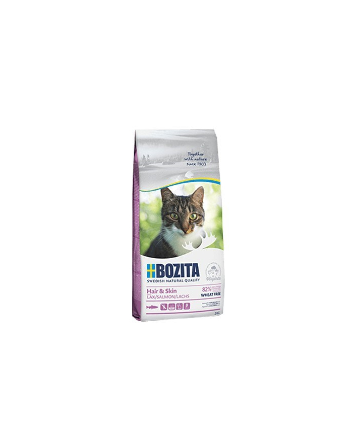 BOZITA Hair 'amp; Skin Wheat free Salmon - sucha karma dla kotów z problemami ze skórą i sierścią - 2kg główny