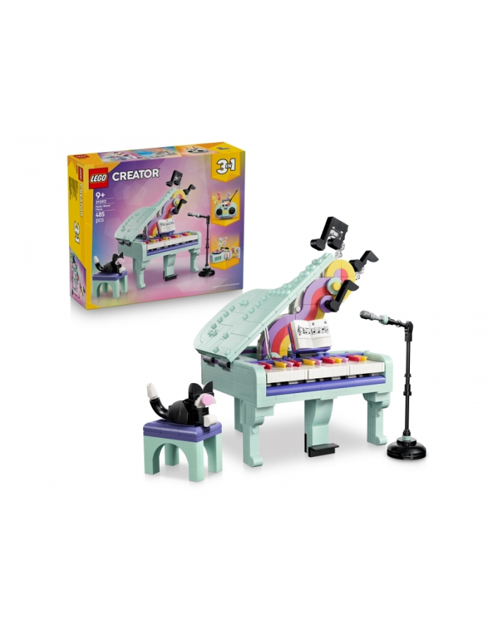 LEGO Creator 3w1 31392 - Dekoracyjny fortepian z kotem główny