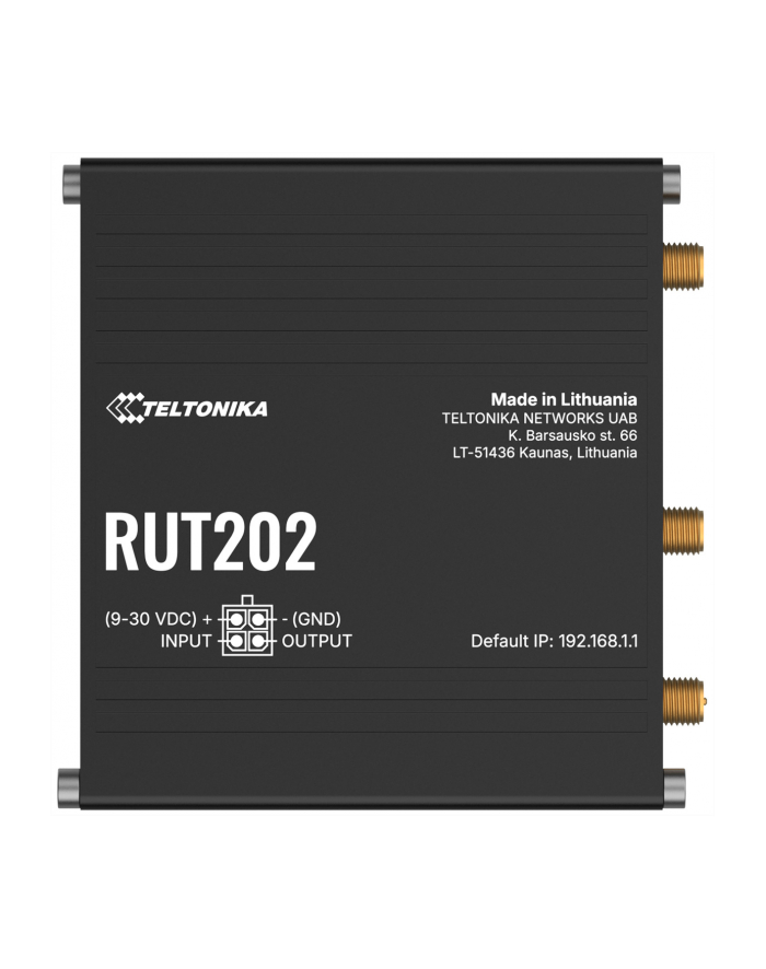 TELTONIKA NETWORKS RUT202 Dual Sim 4G/LTE/3G WiFi EMEA EU Industrial Router główny