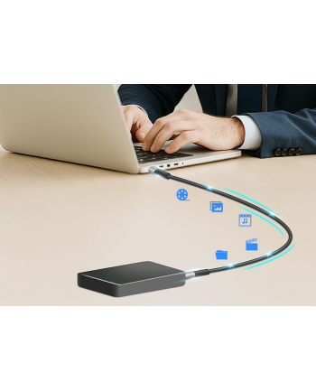 LOGILINK CU0442 Kabel USB 3.2 Gen2x2 typu C M do M 20 Gbs 240W 4K LED metalowa obudowa czarny 1m nr 2