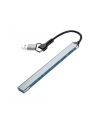 GEMBIRD 7-portowy hub USB 1x USB 3.2 + 6x USB 2.0 USB-A + USB-C srebrny - nr 1