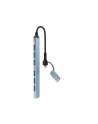 GEMBIRD 7-portowy hub USB 1x USB 3.2 + 6x USB 2.0 USB-A + USB-C srebrny - nr 2
