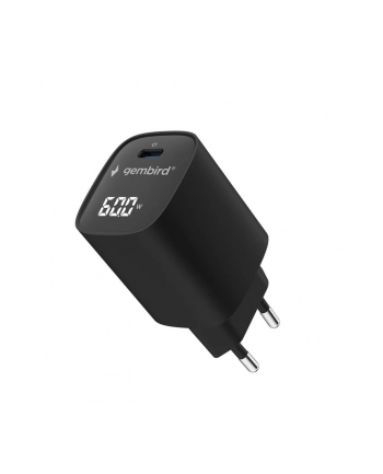 GEMBIRD Szybka ładowarka USB typu C 1x USB-C 60 W LCD czarna