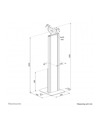 neomounts Podstawka podłogowa do tabletu FL15-628BL1 STAND TABLET