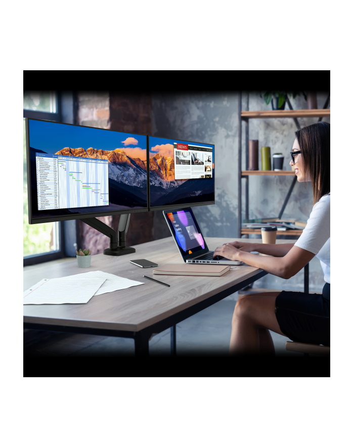 ERGONOMIC DUAL MONITOR MOUNT DUAL MOUNT główny
