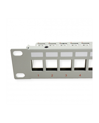 19INKEYST-MODULTRAEGER.24 PORTS GESCHIRMT.LICHTGRAU