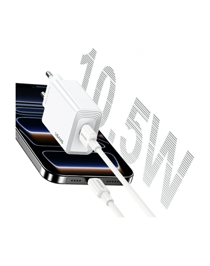 usams Ładowarka sieciowa T69 10,5W 2,1A USB-A biała główny