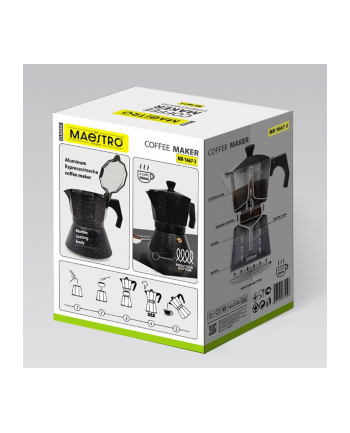 feel-maestro Kawiarka espresso/mocha Granite 150 ml, 3 filiżanki  MR-1667-3 nr 2