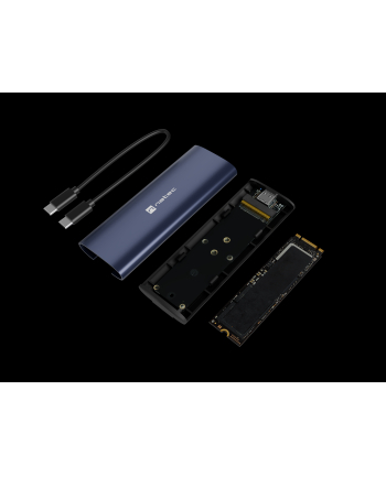 natec Obudowa SSD zewnętrzna RHINO M.2 NVME USB-C 3.2 steel navy