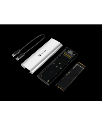natec Obudowa SSD zewnętrzna RHINO M.2 NVME USB-C 3.2 arctic silver