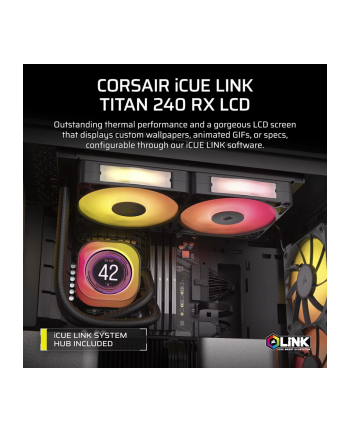 corsair Chłodzenie procesora iCUE LINK TITAN 240 RX RGB AIO 240mm