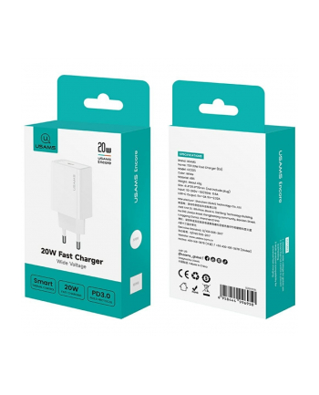 usams Ładowarka sieciowa T69 20W USB-C biały