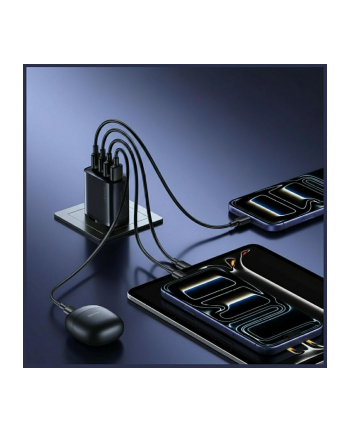 usams Ładowarka sieciowa 40W 2xUSB-A 2xUSB-C czarna