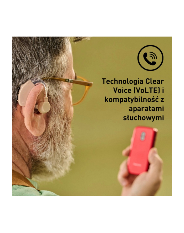 panasonic Telefon komórkowy KX-TU410 EXR 4G czerwony główny