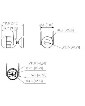 Dahua Dh-F2C-Pv Wlan Kamera Sieciowa Bullet 2Mp (Dh-Ipc-F2Cp-Pv-0360B-Eur) nr 2