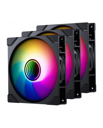 Zestaw wentylatorów Phanteks M25 Gen2 PWM ARGB Reverse Airflow 140mm, czarny (3 szt)