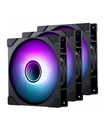 Zestaw wentylatorów Phanteks M25 Gen2 PWM ARGB Regular Airflow 140mm, czarny (3 szt)