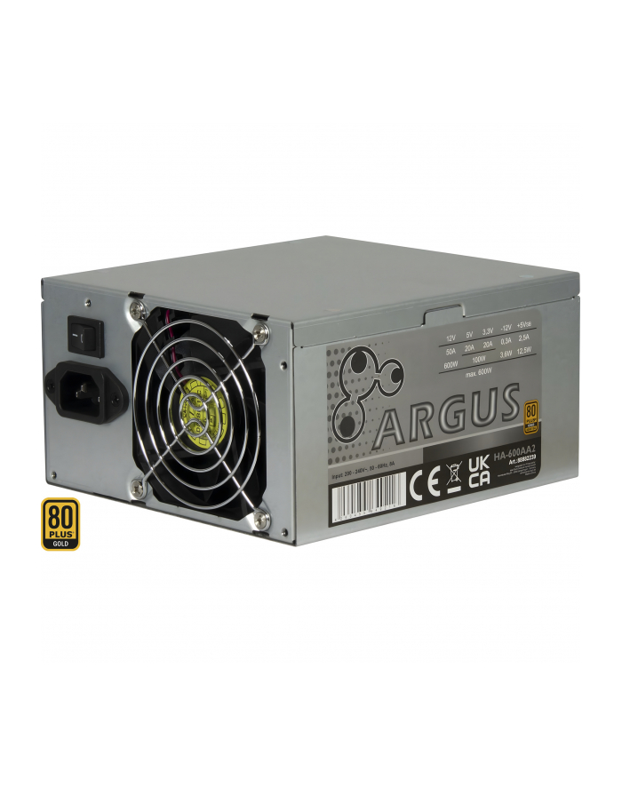 Inter-Tech Argus 600AA2 600W (88882239)  1x PCIe główny