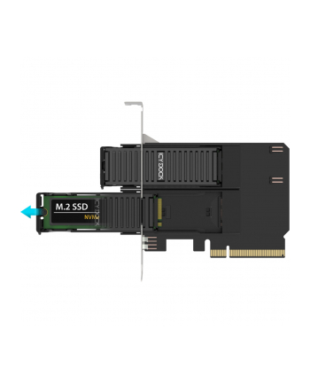 Icy Dock ExpressSlot Core MB312M4P-B 2-kieszeniowa karta adaptera M.2 NVMe SSD do obudowy PCIe 4.0 x8 dla gniazda rozszerzeń PCIe (MB312M4PB) nr 1