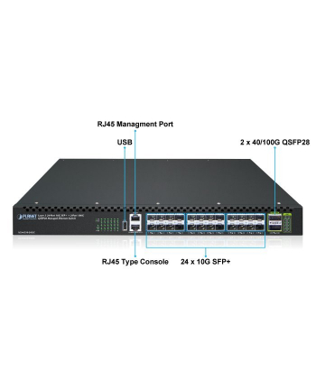 Planet XGS-6350-24X2C Layer 3 24-Port 10G SFP+ + (XGS635024X2C) nr 2