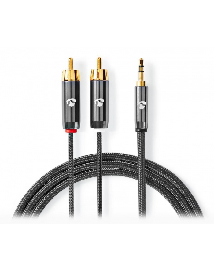 Nedis Kabel 2xRCA - Jack 3.5 mm 1 m główny