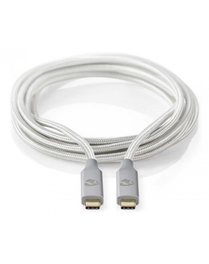 Nedis CCTB64020AL20 kabel Usb 2 m USB4 Gen 2x2 Usb C Srebrny główny
