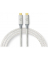 Nedis CCTB64020AL20 kabel Usb 2 m USB4 Gen 2x2 Usb C Srebrny - nr 2