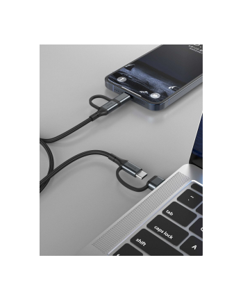 Swissten Kabel Do Ładowania 4W1 1 5M Usb C A I Lightning 60W Czarny