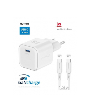 Swissten Ładowarka Sieciowa Gan 20W Power Delivery Kabel Usb-C nr 1