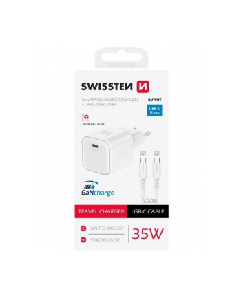 Swissten Ładowarka Gan 20W Power Delivery Biała
