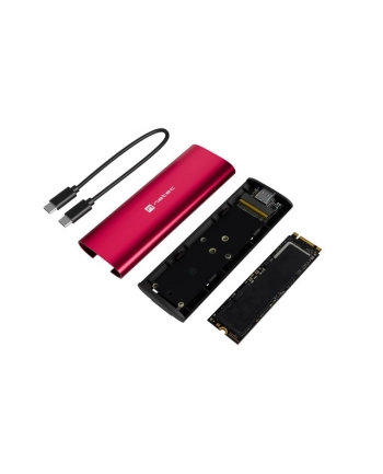 natec Obudowa SSD zewnętrzna RHINO M.2 NVME USB-C 3.2 ruby red