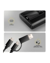 axagon EEM2-SD2B Obudowa zewnętrzna aluminiowa bezśrubowa USB-A/C 3.2 Gen2 M.2 NVMe/SATA wyświetlacz LED, czarny - nr 40