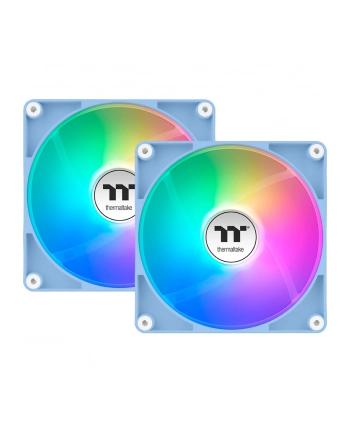 Thermaltake CT120 Reverse ARGB 2 Pack Niebieski 120 x 120 x 25 mm (CT120REVERSEARGBSYNCPCCOOLINGFANHYDRANGEABLUE2PACK)