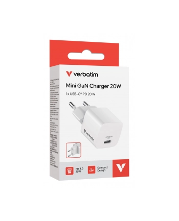 verbatim Ładowarka Mini GaN 20W USB-C P.D 3.0