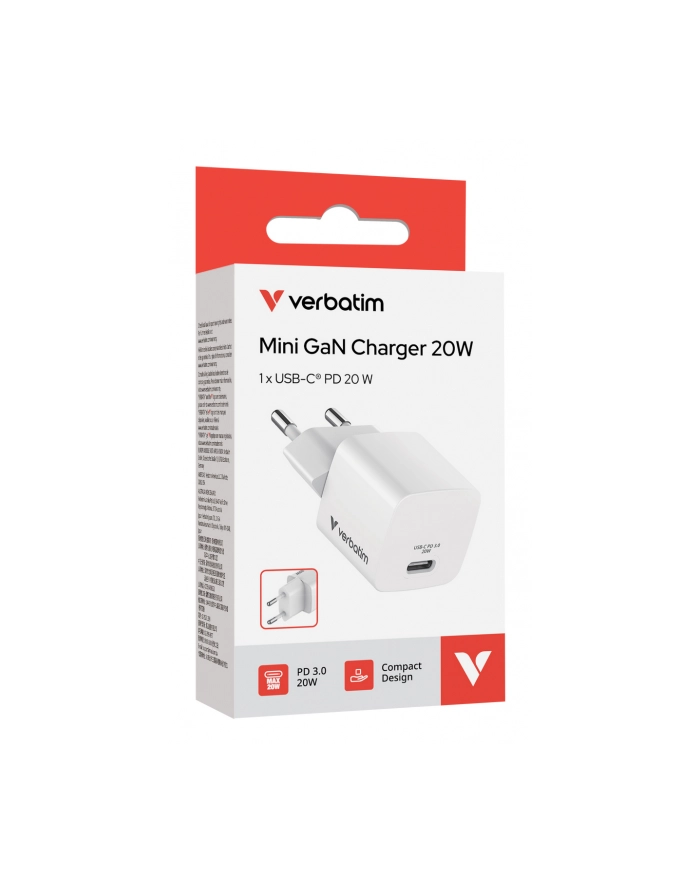 verbatim Ładowarka Mini GaN 20W USB-C P.D 3.0 główny