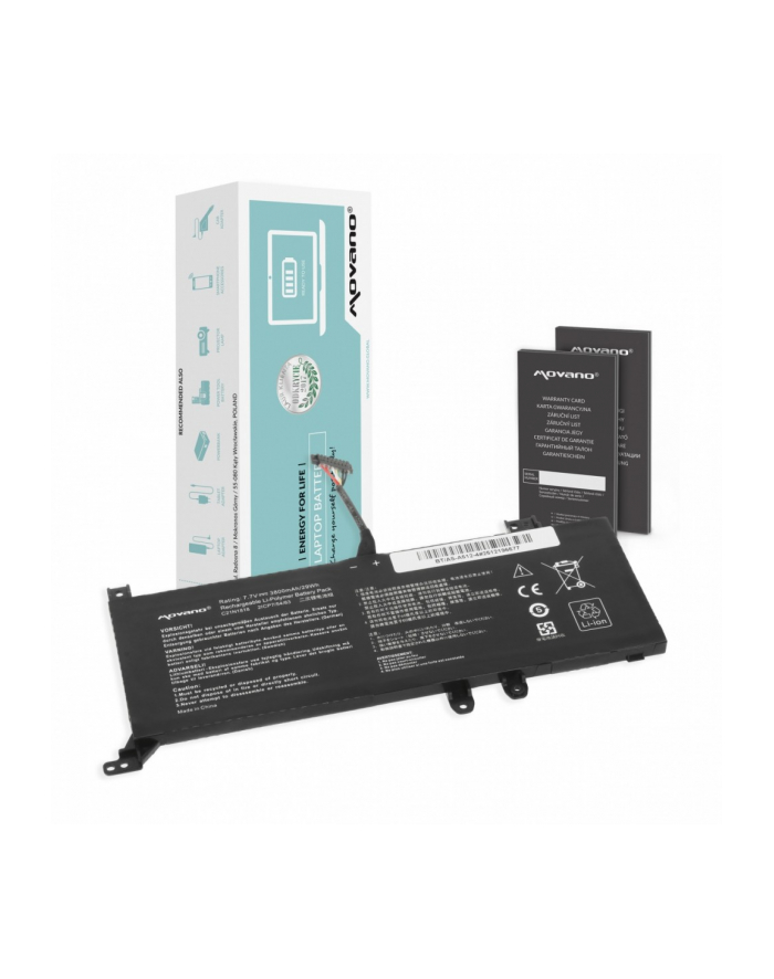 movano Bateria B21N1818-2 do Asus X512FA X512UF X509FB X509FA X509FJ X509 - 3800 mAh (29 Wh) główny