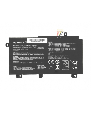 movano Bateria B31N1726 Asus FX504 FX505 FX80G - 3900 mAh (44 Wh)