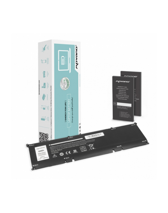 movano Bateria 69KF2 do Dell Alienware M17 M15 R3 R4 Precision 5550 XPS 9500 9510 - 6000 mAh (69 Wh) główny