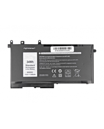 movano Bateria 3DDDG do Dell Latitude 5280 5480 5495 5580 - 3000 mAh (34 Wh)