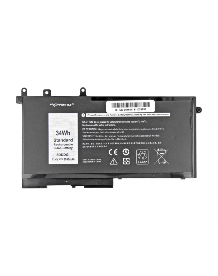 movano Bateria 3DDDG do Dell Latitude 5280 5480 5495 5580 - 3000 mAh (34 Wh) główny