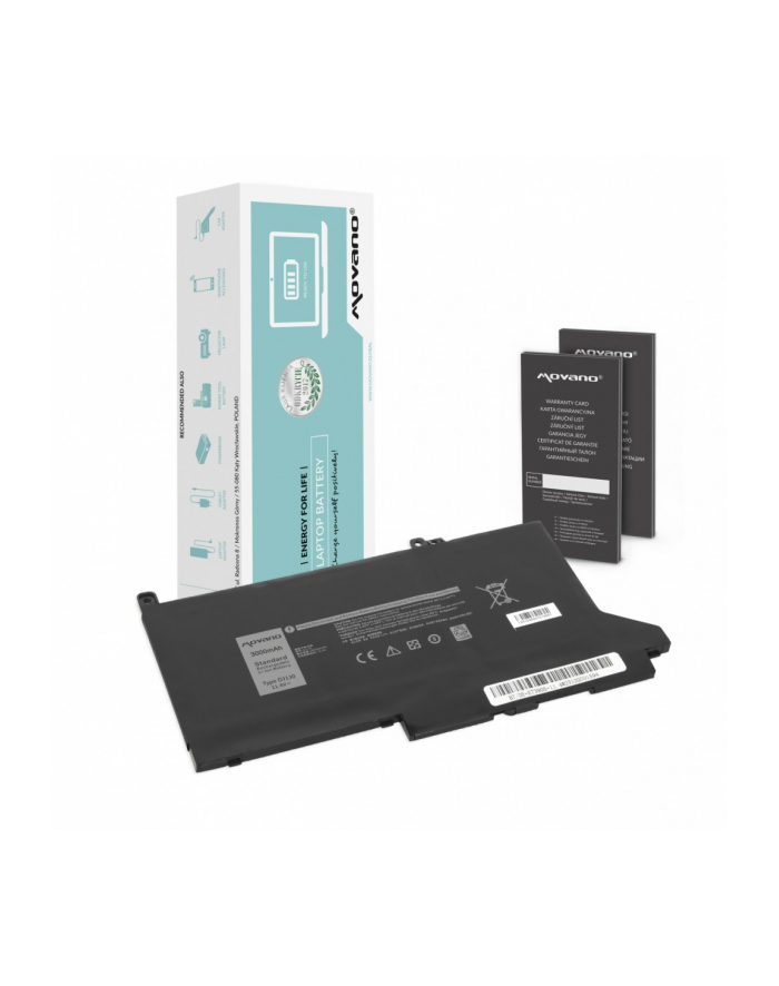 movano Bateria DJ1J0 C27RW do Dell Latitude 7280 7290 7380 7390 7480 7490 - 11.4V - 3000 mAh (34 Wh) główny