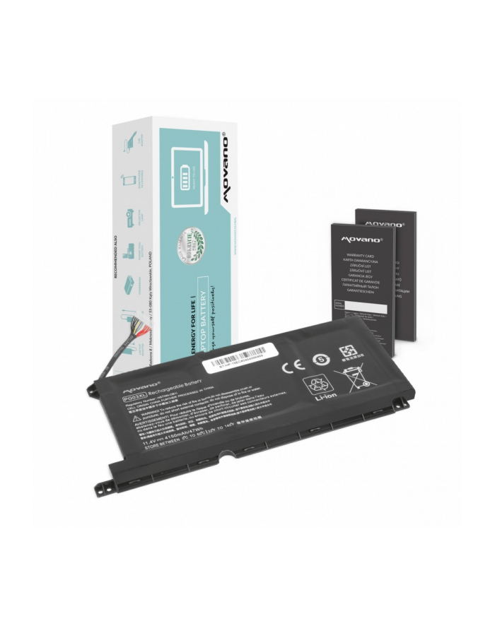 movano Bateria PG03XL do HP 15-DH 15-EC 15-DK 16-A - 4150 mAh (47 Wh) główny
