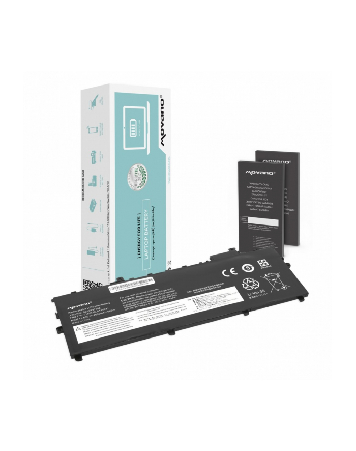 movano Bateria 01AV430 do Lenovo ThinkPad X1 Carbon 5 6 2017 2018 - 4650 mAh (54 Wh) główny