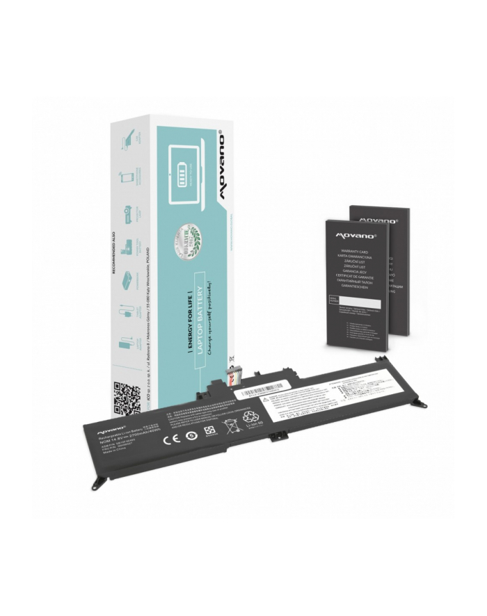 movano Bateria 00HW027 01AV434 do Lenovo ThinkPad Yoga 260 370 X380 - 2700 mAh (40 Wh) główny