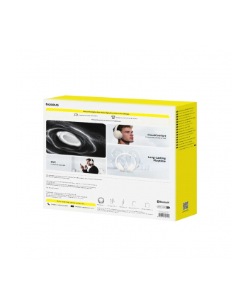 baseus Słuchawki nauszne bluetooth 6.0 BASS LITE beżowe