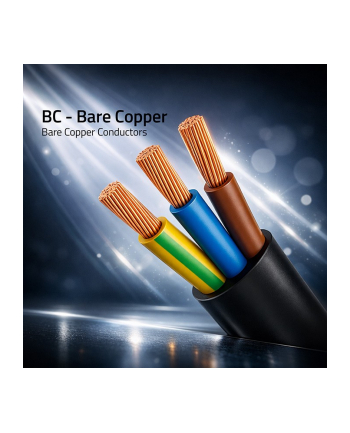 qoltec Kabel zasilający wtyczka kątowa SCHUKO CEE 7/7 (E/F) IEC C13 3x1.0mm2 Czysta miedź Cu 5m